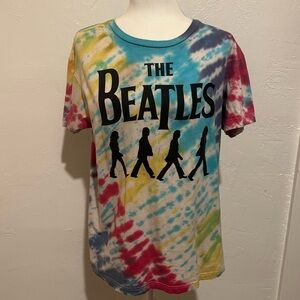 THE BEATLES ABBEY ROAD TIE DYE GRAPHIC TEE